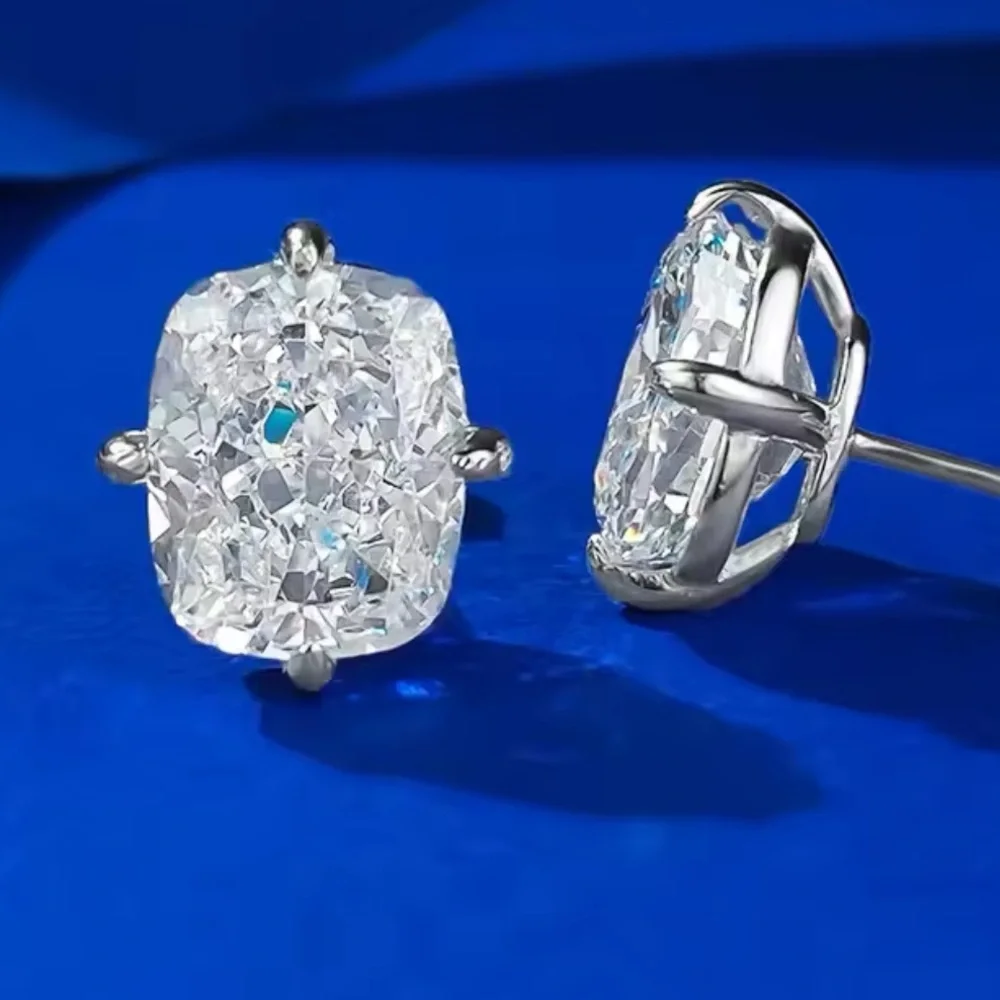 18k 2ct Radiant Studs - Picture 6 of 14